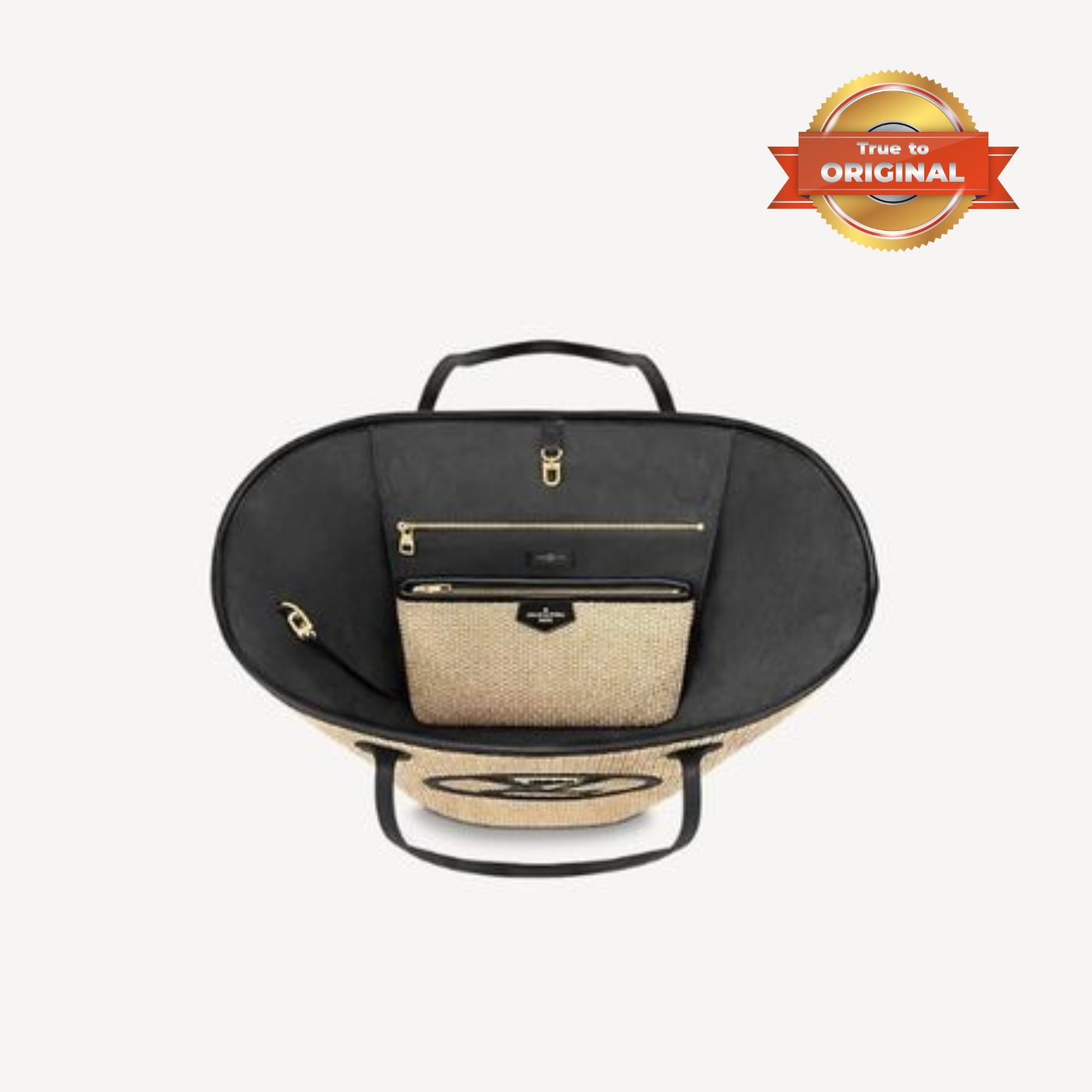 [True-to-ORIGINAL] Louis Vuitton Saint Jacques Raffia Black For Women 22.4in/57cm